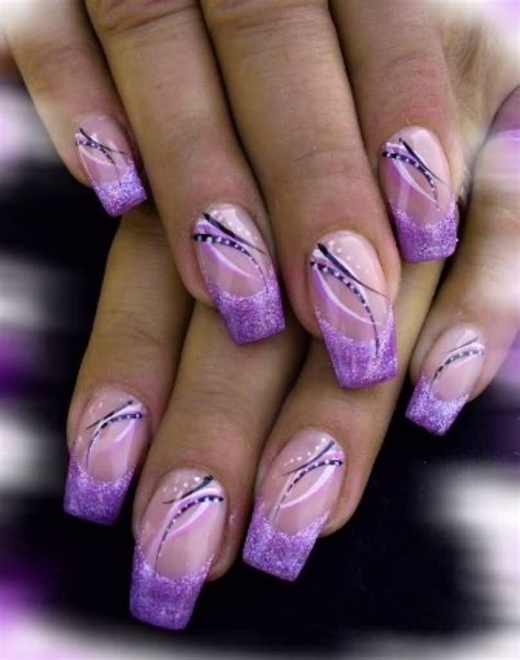 nail art purple and silver|simple purple nail art designs.